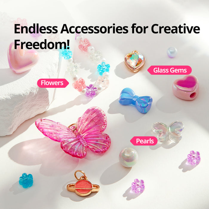 Mideer DIY Bead Jewelry Kit -Musical Jewelry Charm Bracelet Box (Right-angled Box)