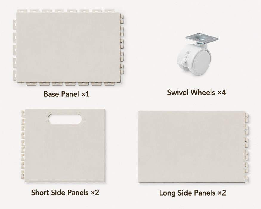 Stackable Storage Organizer Box With Optional Wheels