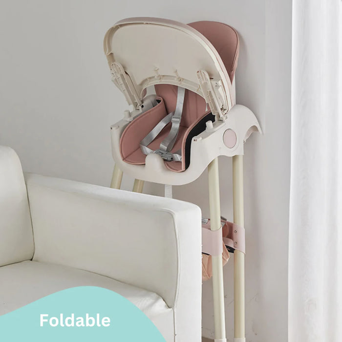 Ultimate Multifunctional Baby High Chair- foldable, wheels, storage, rocking, reclinable, height adjustable
