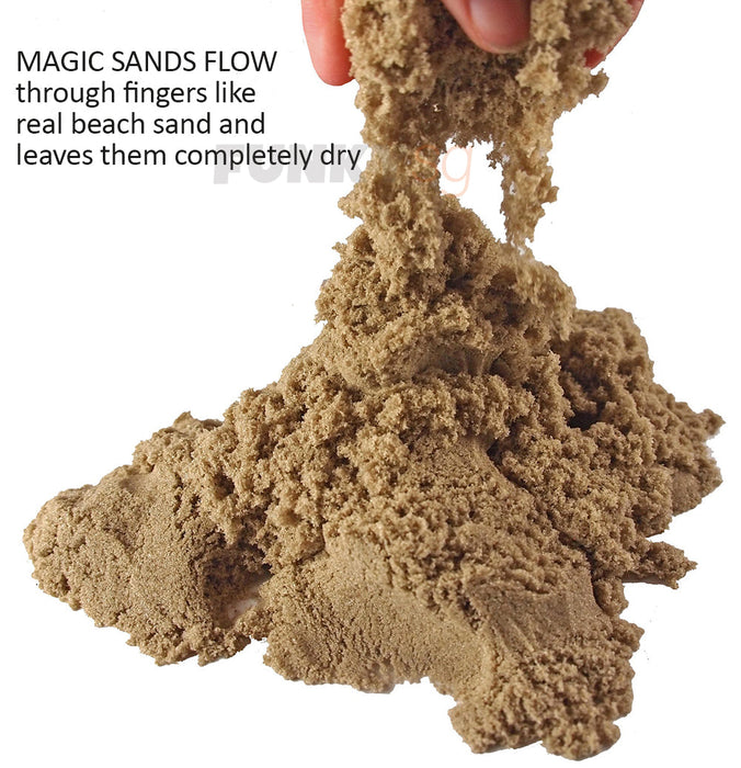 [Buy 4 for 8% off] MiDeer Magic Sand Play Set 2 Kg Sand With 25 Accessory, Sensory Play, Add on Engineering Vehical Bulldozer and Excavator