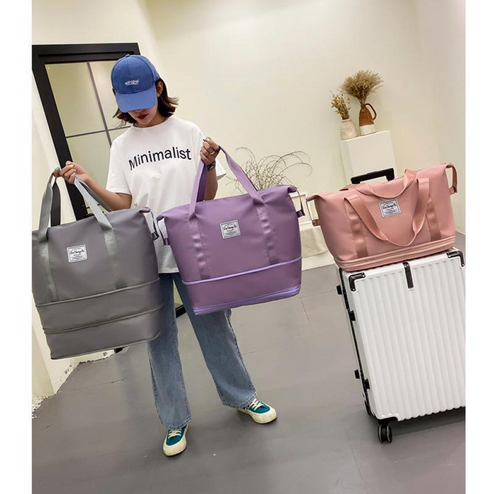 Foldable Travel Bag Expandable Large Capacity Hand Carry Luggage Trolley Water repellent Removable wheels