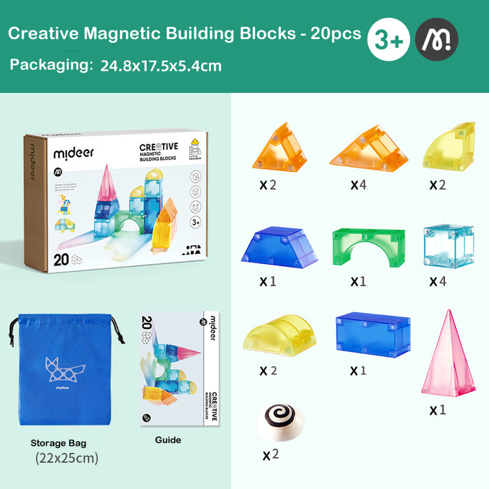 [Buy 4 for 8% off] Mideer Magnetic Tangram Toy Stacking Building Magnet Blocks Available in various size Best Gifts