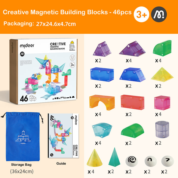 [Buy 4 for 8% off] Mideer Magnetic Tangram Toy Stacking Building Magnet Blocks Available in various size Best Gifts