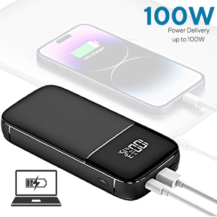 Rapido 100W Power Bank 20000mAh High Performance Type C Charging for Laptop Macbook Tablets Smart Phone