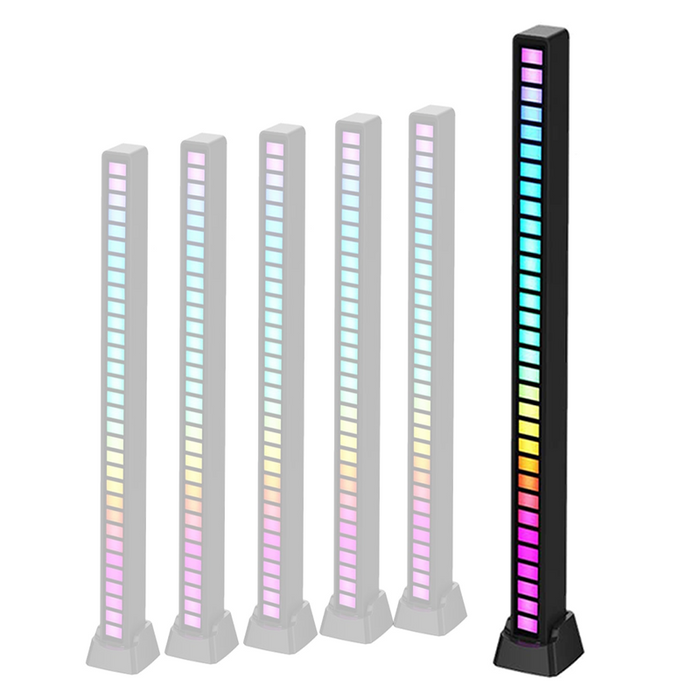 Sound Recognition RGB Rhythm Light Bar 32 Beads Music Sync Rechargeable - App Enabled