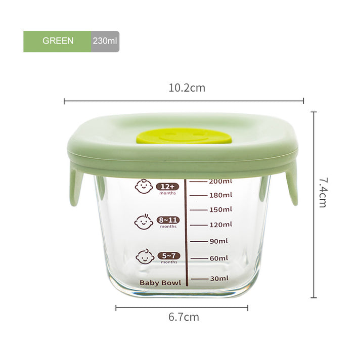 [Buy 6 Get 10% Off] Baby Food and Milk Glass Freezer Container with Silicone Lid – Heat & Cold Resistant, 140ml & 160ml