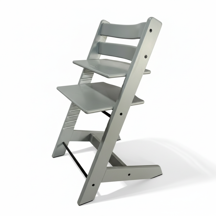 Scandi Wooden Children High Chair Interchangeable Grow with Kids Highchair Beech/Birch Wood