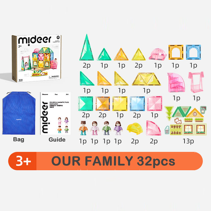 GIFT SET Mideer Diamond Color Window Magnetic tiles