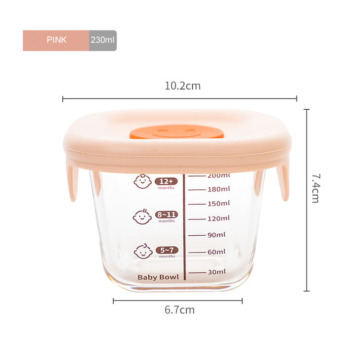 [Buy 6 Get 10% Off] Baby Food and Milk Glass Freezer Container with Silicone Lid – Heat & Cold Resistant, 140ml & 160ml