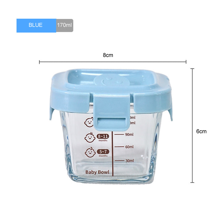 [Buy 6 Get 10% Off] Baby Food and Milk Glass Freezer Container with Silicone Lid – Heat & Cold Resistant, 140ml & 160ml