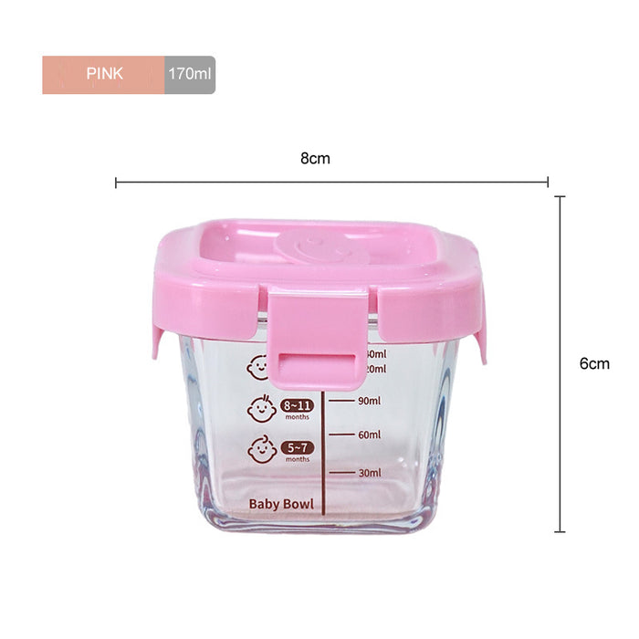 [Buy 6 Get 10% Off] Baby Food and Milk Glass Freezer Container with Silicone Lid – Heat & Cold Resistant, 140ml & 160ml