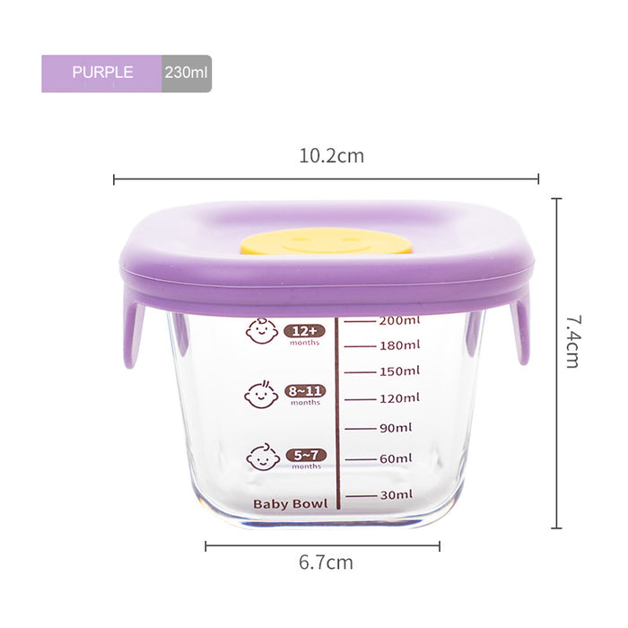 [Buy 6 Get 10% Off] Baby Food and Milk Glass Freezer Container with Silicone Lid – Heat & Cold Resistant, 140ml & 160ml