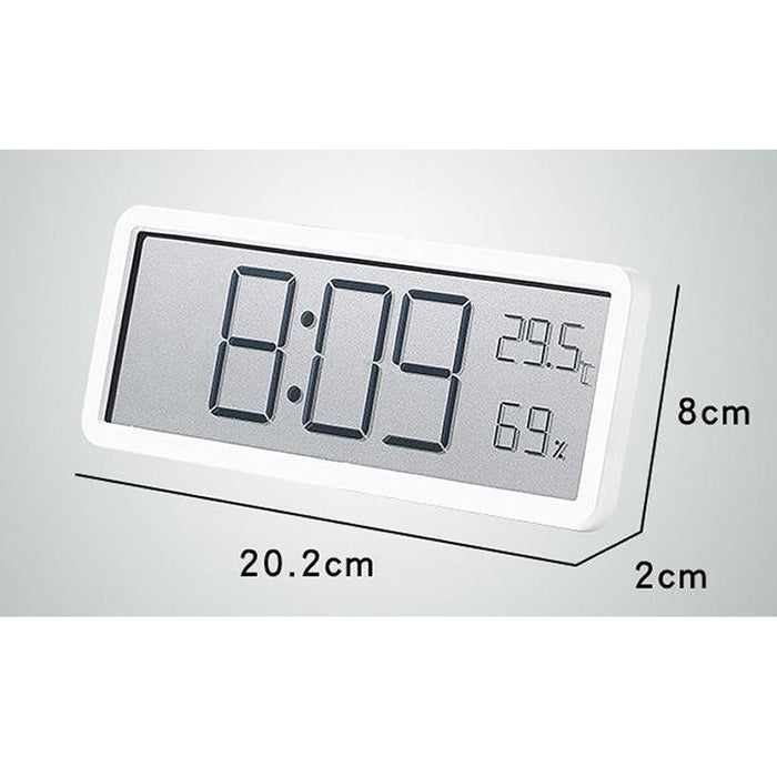 Digital wall Clock Temperature Digital Thermo Hygrometer Display Electronic Clock Simple Modern Large Screen Battery Ops