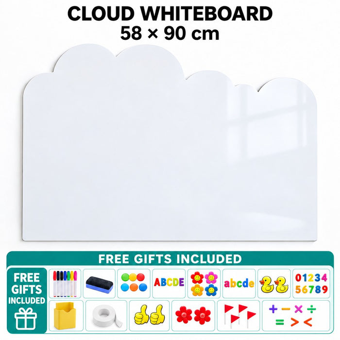 Removable Magnetic Wall Whiteboard Sticker Cloud Or Rectangle Designs