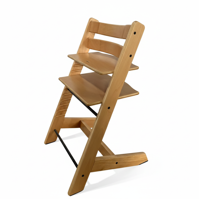 Scandi Wooden Children High Chair Interchangeable Grow with Kids Highchair Beech/Birch Wood