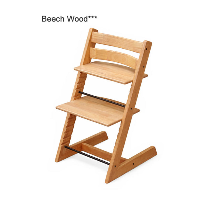Scandi Wooden Children High Chair Interchangeable Grow with Kids Highchair Beech/Birch Wood