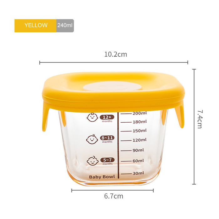 [Buy 6 Get 10% Off] Baby Food and Milk Glass Freezer Container with Silicone Lid – Heat & Cold Resistant, 140ml & 160ml