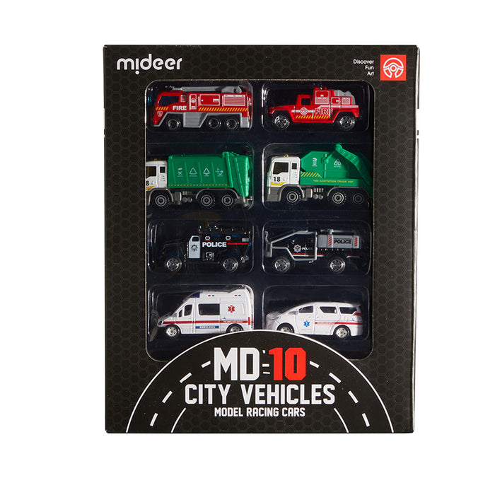 Mideer Alloy Racing Cars - City Vehicles 10pcs