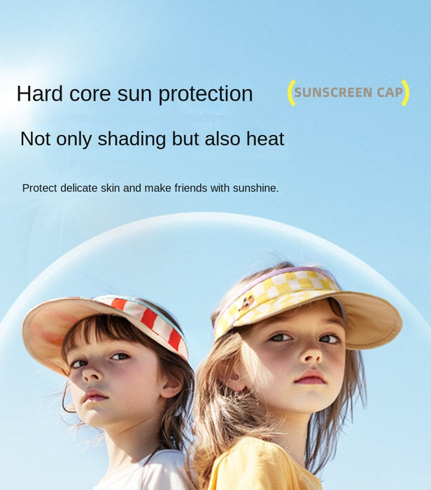 Hugz Kids Visor UPF50+ | Adjustable Sun Protection Cap for Boys & Girls | Outdoor Wide Brim Hat