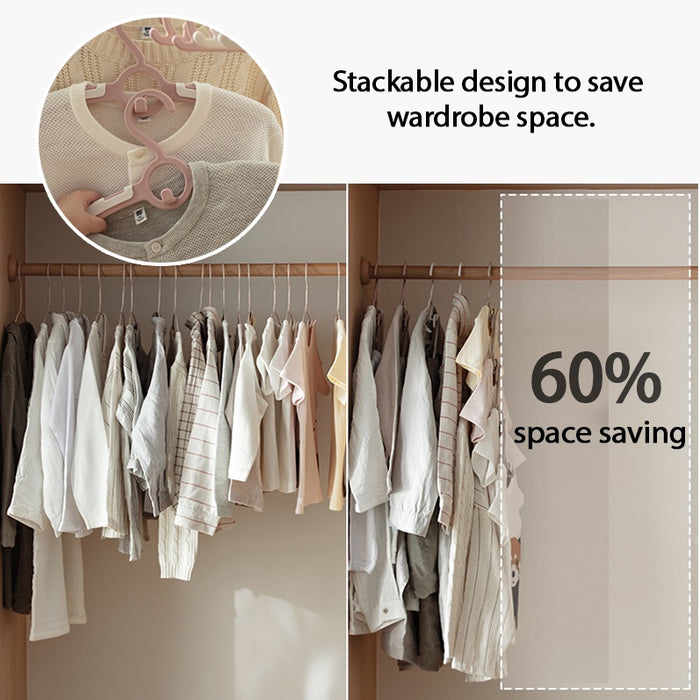 [20PCS-KURA] Baby Kids Nursery Closet Hangers/Non-Slip/Adjustable Children Coat Clothes Hanger