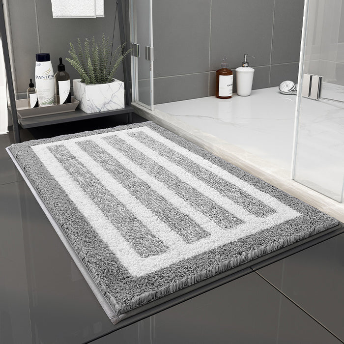 [Standard 60x40cm] Bathroom Floor Mat Water Absorbent Carpet Cotton Non-Slip Door Mats Bedroom Floor Home Bath Rugs