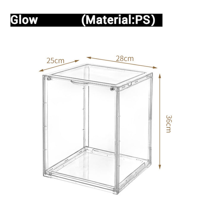 Showcasing Popmart Molly 400 Figurines Vivid-Glow Cosmetic Display Box with Staircase Rack for Organizing