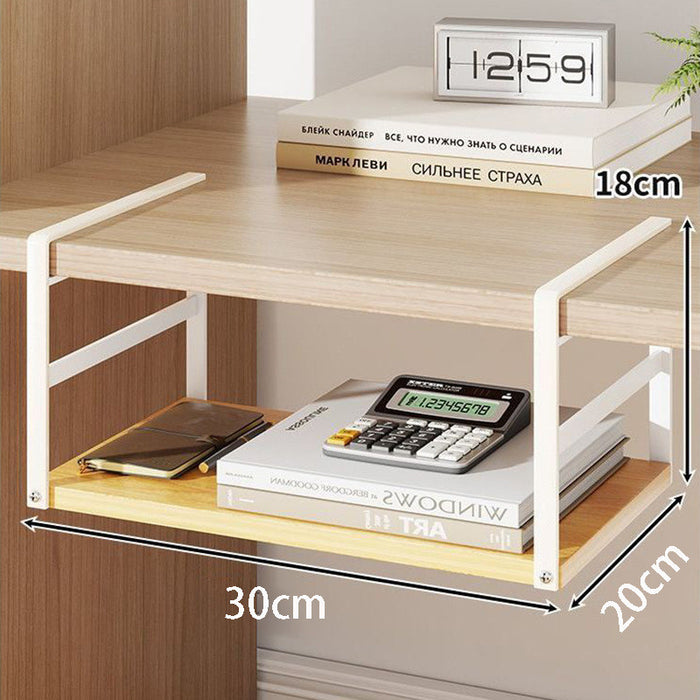 [Buy 3 for 10% Off] Under Desk Hanging Organizer Rack – No Drilling Storage Shelf for Office & Study Table