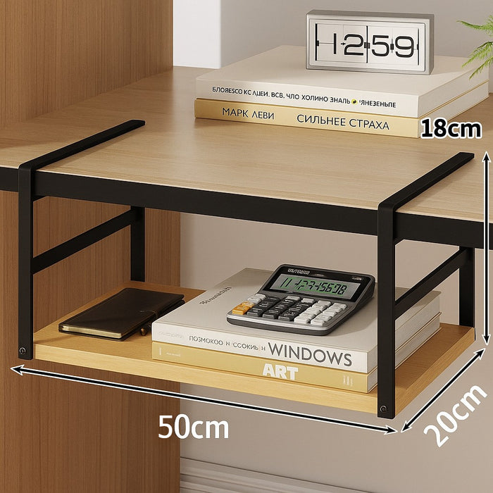 [Buy 3 for 10% Off] Under Desk Hanging Organizer Rack – No Drilling Storage Shelf for Office & Study Table