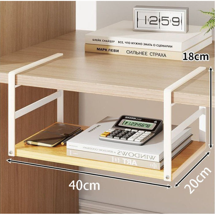 [Buy 3 for 10% Off] Under Desk Hanging Organizer Rack – No Drilling Storage Shelf for Office & Study Table