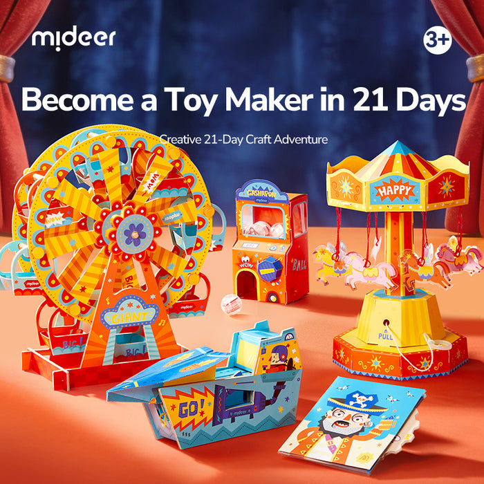 [Buy 4 for 8% off] Mideer Creative 21-Day Craft Adventure | DIY Art & Science Kits for Kids 6+