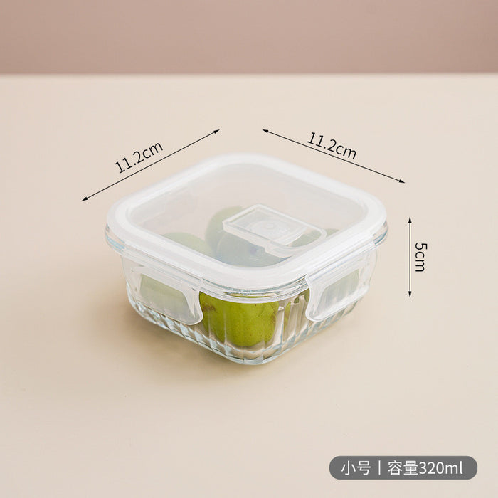 Premium Borosilicate Glass Food Container | Microwave Oven Safe | Refrigerator Freezer Storage