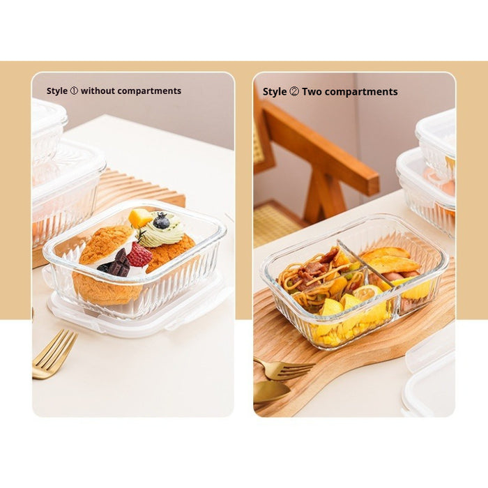 Premium Borosilicate Glass Food Container | Microwave Oven Safe | Refrigerator Freezer Storage