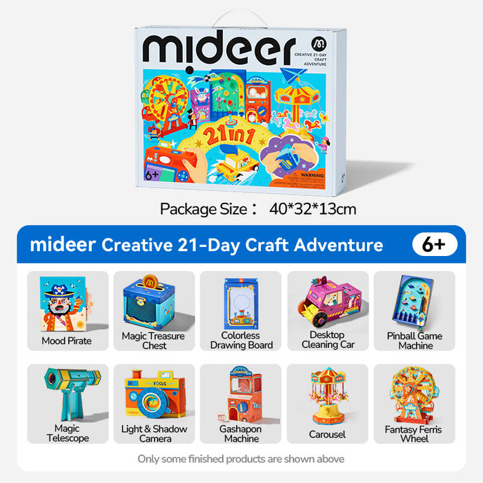 [Buy 4 for 8% off] Mideer Creative 21-Day Craft Adventure | DIY Art & Science Kits for Kids 6+