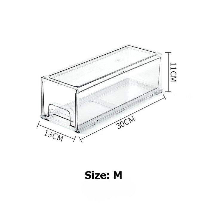 Stackable Transparent Acrylic Organizer with Drawer | Fridge Storage / Facial Mask / Makeup Organizer