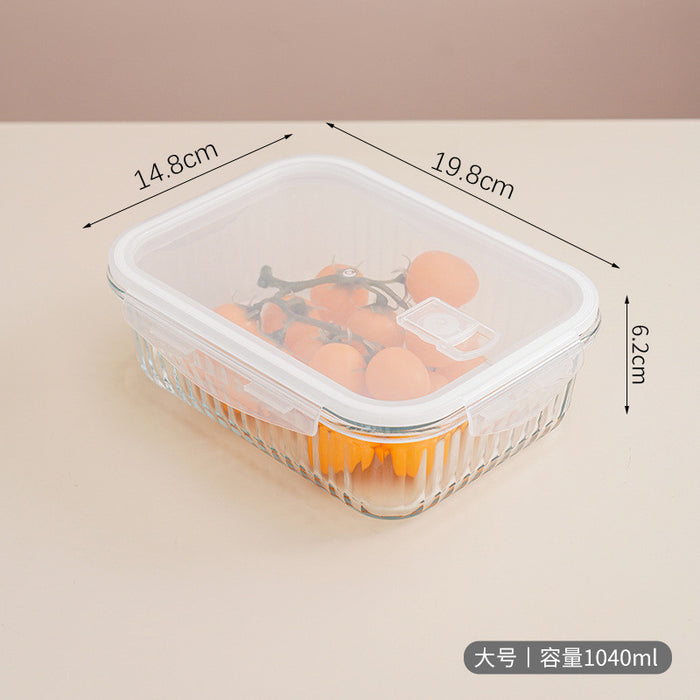 Premium Borosilicate Glass Food Container | Microwave Oven Safe | Refrigerator Freezer Storage