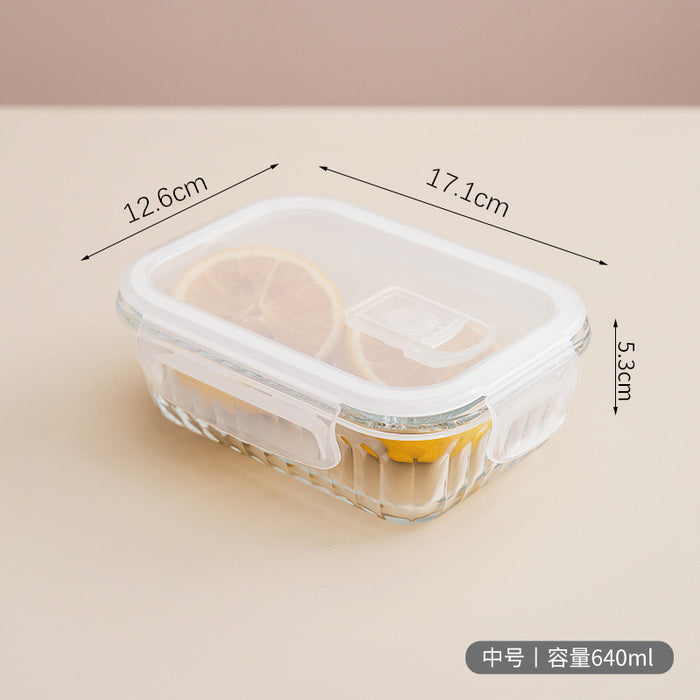 Premium Borosilicate Glass Food Container | Microwave Oven Safe | Refrigerator Freezer Storage