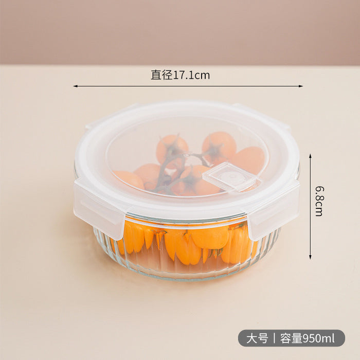 Premium Borosilicate Glass Food Container | Microwave Oven Safe | Refrigerator Freezer Storage
