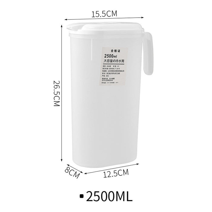 Cold Water Pitcher with Strainer Lid – 1800ml 2500ml Large Capacity Kitchen Water Jar