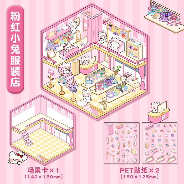 INFEELME & PAPERMORE 3D Room Decor Stickers | DIY Mini Room Background Set | Cute Aesthetic Stickers