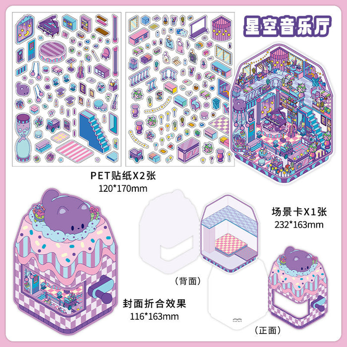 INFEELME & PAPERMORE 3D Room Decor Stickers | DIY Mini Room Background Set | Cute Aesthetic Stickers