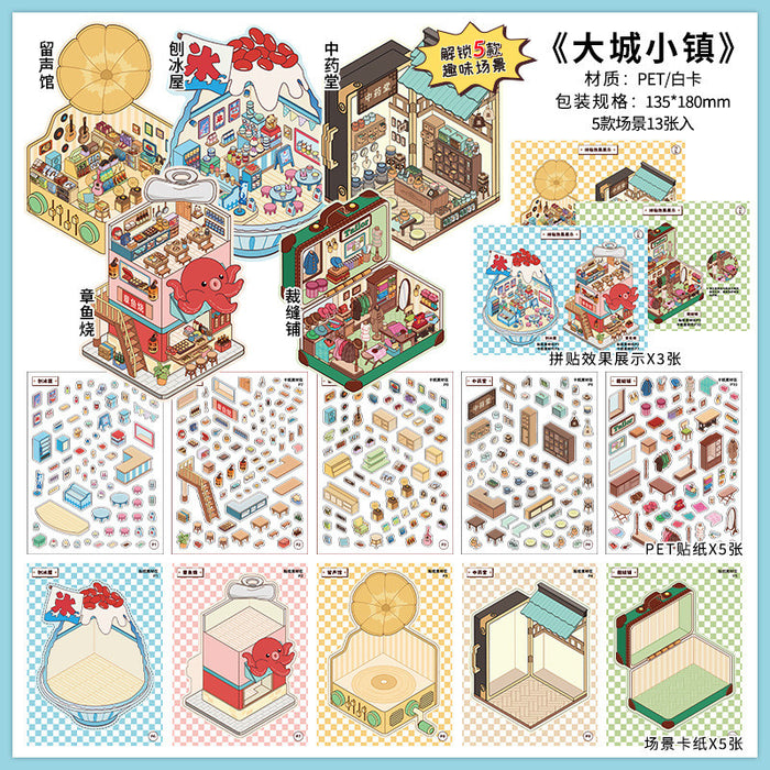 INFEELME & PAPERMORE 3D Room Decor Stickers | DIY Mini Room Background Set | Cute Aesthetic Stickers