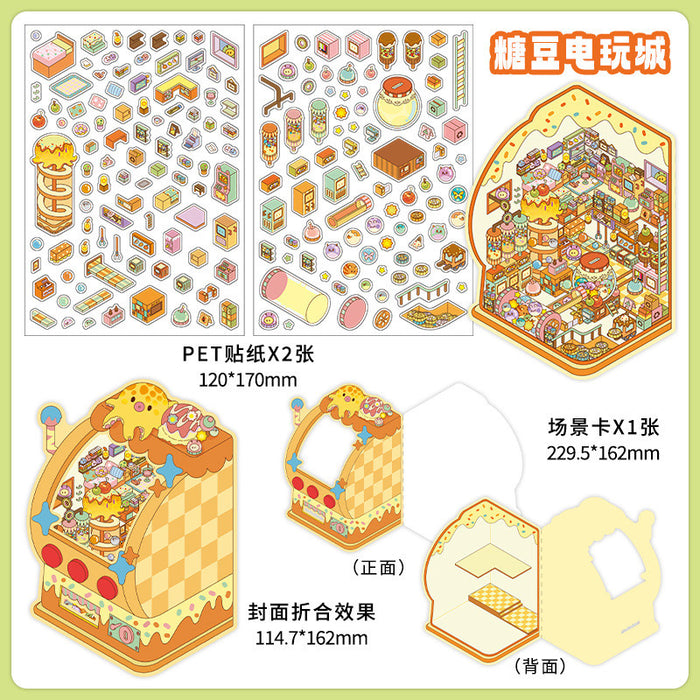 INFEELME & PAPERMORE 3D Room Decor Stickers | DIY Mini Room Background Set | Cute Aesthetic Stickers