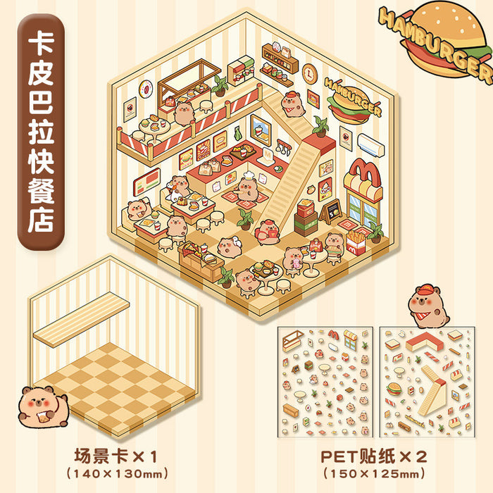 INFEELME & PAPERMORE 3D Room Decor Stickers | DIY Mini Room Background Set | Cute Aesthetic Stickers