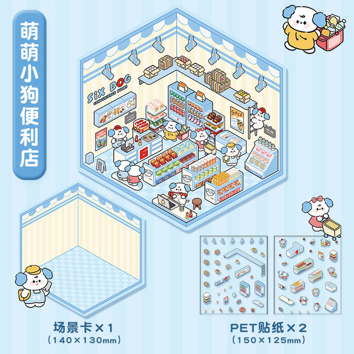 INFEELME & PAPERMORE 3D Room Decor Stickers | DIY Mini Room Background Set | Cute Aesthetic Stickers