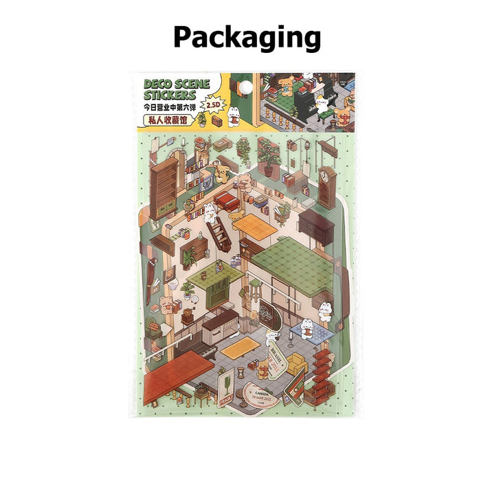 INFEELME & PAPERMORE 3D Room Decor Stickers | DIY Mini Room Background Set | Cute Aesthetic Stickers