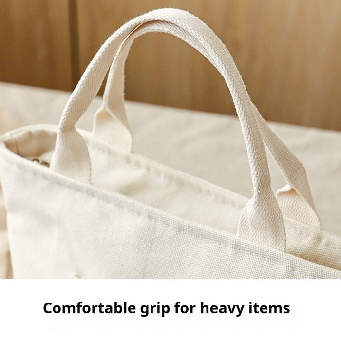 Portable Insulated Bento Bag | Thick Canvas Lunch Tote | Office & School Lunch Box Bag