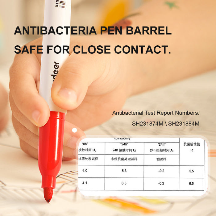 Mideer Little Artist Imaginative Whiteboard Markers (8 Colors) - Easy Clean & Water Float Fun!