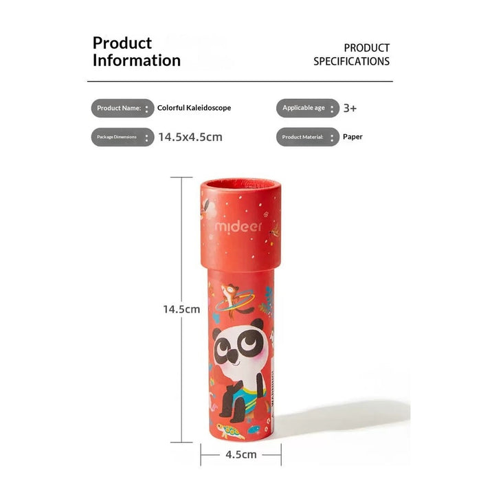 Mideer Kids Kaleidoscope Toy Educational Science Optical Prism Creative Magic Lens - Spring Flower Animal Zoo 3+
