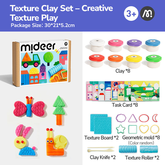 [Buy 4 for 8% off] Mideer Mellow Dough Texture Play Set ｜ Creative Texture Dough Kit (3Y+)