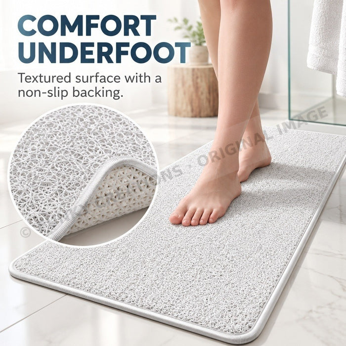 Anti Slip Floor Mat Rug For Shower Bathroom And Kitchen 4 Sizes White Or Grey – FUNKY.sg